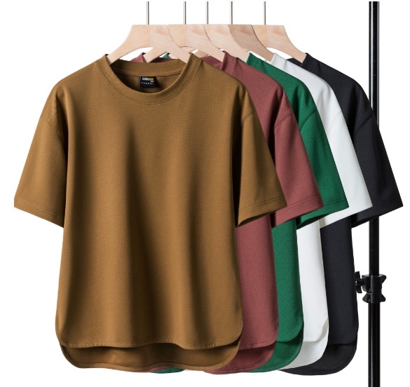 トップス Tシャツ 白シャツ 白トップス 5分袖 ドロップショルダー クルーネック ワイド ポリエステル かわいい 大人可愛い シンプル カジュアル おしゃれ お洒落 大人女子 こなれ感 ラフ ルーズ