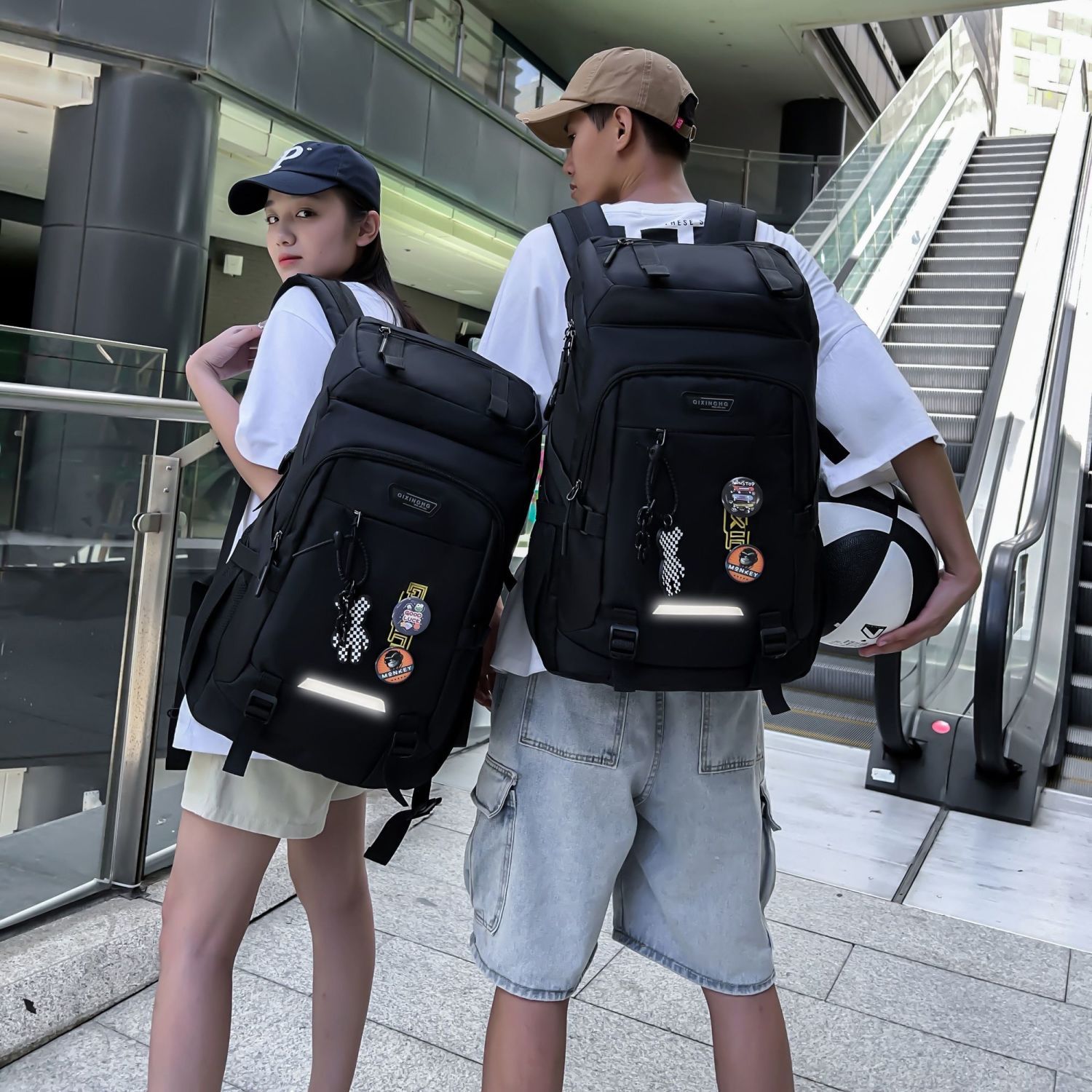 【急速出荷!】バックパック バックパックショルダーバッグ超大容量旅行バッグ戸外スポーツオックスフォード布登山バッグレジャー短距離荷物バッグ orange