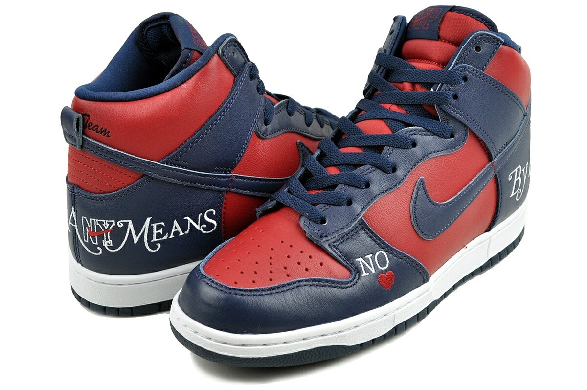 スケートボーディング ダンク ハイ OG クイックストライク シュプリーム バイ エニー ミーンズ レッド ミッドナイト ネイビー ホワイト dn3741-600 25,559円