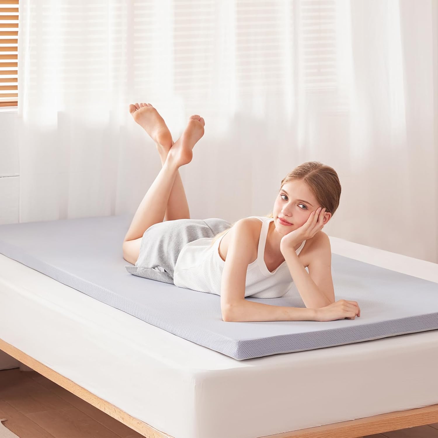 Lazyzizi 高反応タイプマットレスシングル 硬さ155N布団セット ベット寝返りサポート 敷布団5CM厚さ 折り畳み布団 車中泊マット 体圧分散 カバー洗える ごろ寝マット グレー