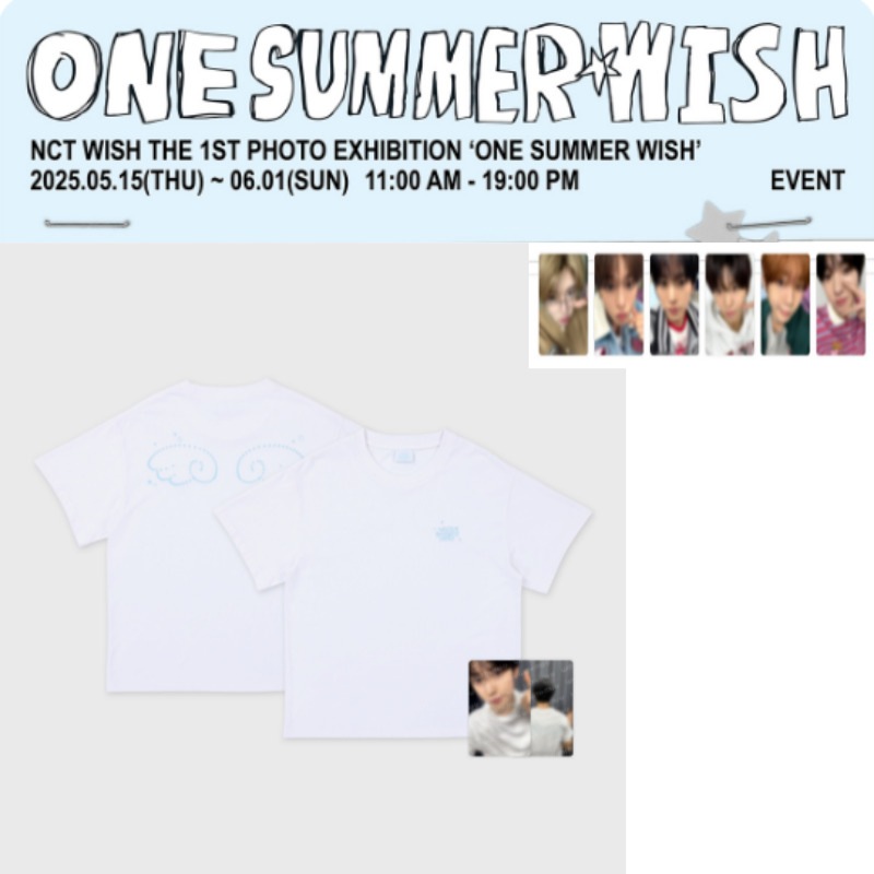 NCT WISH - 09 T-SHIRT SET / 2025 NCT WISH THE 1ST PHOTO EXHIBITION [ONE SUMMER WISH] OFFICIAL MD