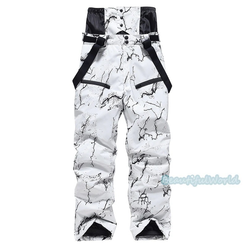 スノーパンツメンズレディーススキーパンツスノーボードウェアスキーウェアビブパンツ防寒防風冬服単品男女兼用撥水加