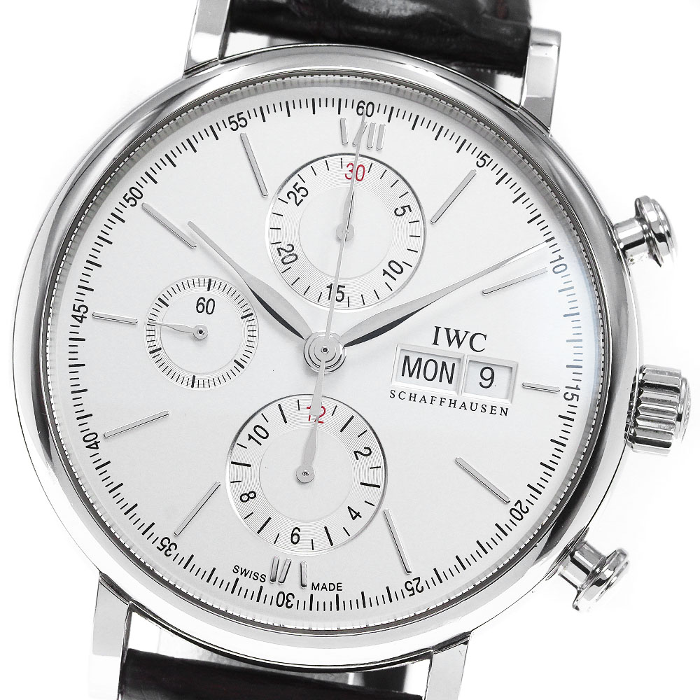 IWC IWC SCHAFFHAUSEN IW391007 ポートフィノ クロノグラフ デイデイト 自動巻き メンズ 保証書付き_826603【中古】その他 ブランド腕時計