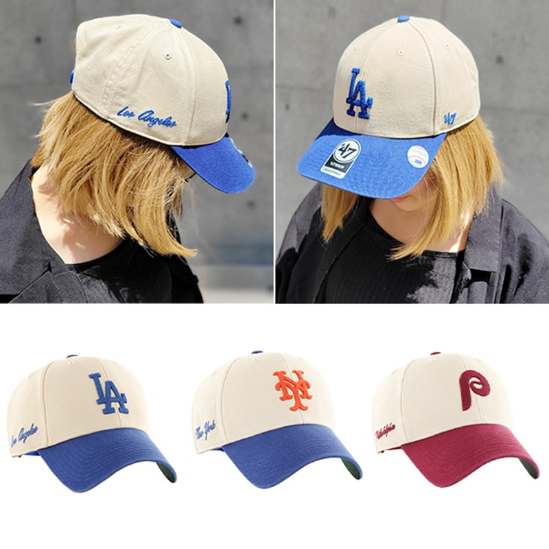 キャップ 帽子 チェーンステッチ チームロゴ ドジャース メッツ フィリーズ FAIRFIELD MVP エムブイピー