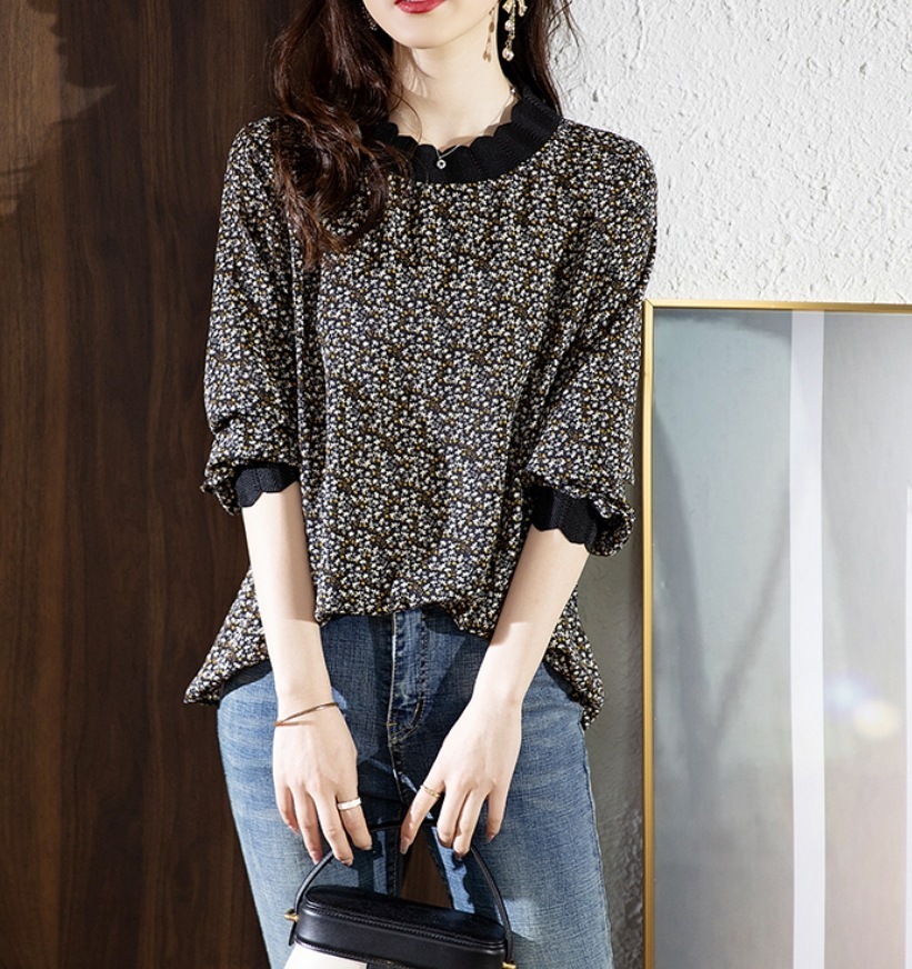 トップス デート モテアイテム カットソー 七分袖 レース シフォン 可愛い きれいめ 上品 おしゃれ かっこいい 可愛い ラブリー キュート ガーリー クール モード系 セクシー エレガント