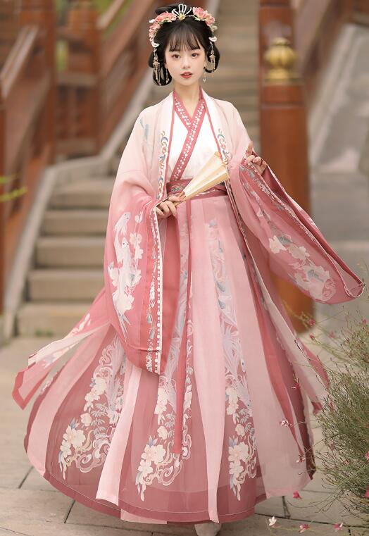 漢服 チャイナ服 レディース 中華コスプレ衣装 中国 唐宋 時代劇 コスチューム ハロウィン 衣装 華流 演劇衣裳 中華ステージ衣裳 エスニック 花 鳳凰 交差襟 羽織 上下セット 華やか 中国ドラマ