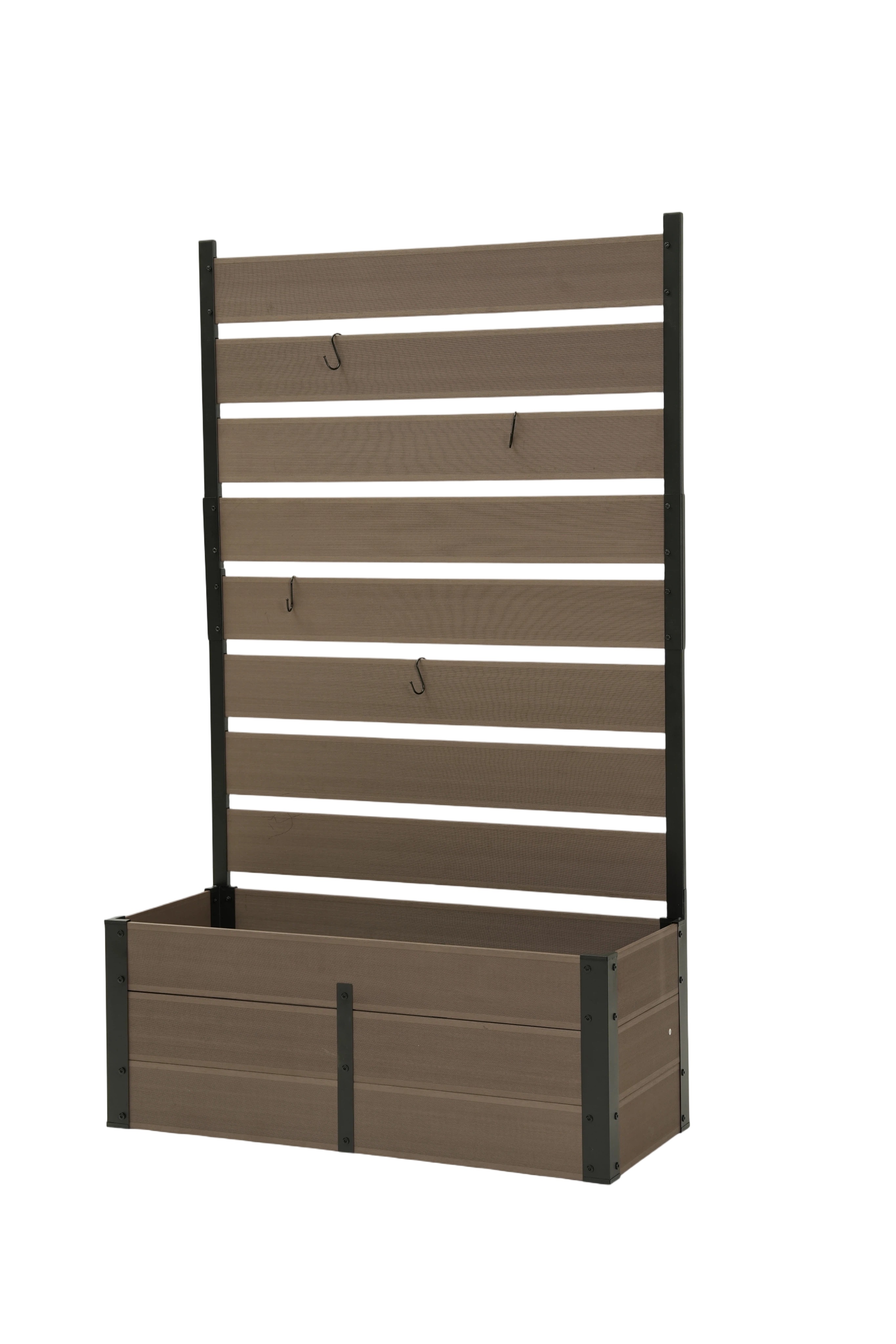 【国内発送】B 150【元SKU：N509P290564B ブラウン 90×150cm】ウッドフェンス 目隠し フェンス ウッド 木製 人工木 ボーダーフェンス プランターフェンス ラティス ロータイ