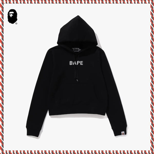 【A BATHING APE】クリスタル BAPE プルオーバーフーディ ブラック