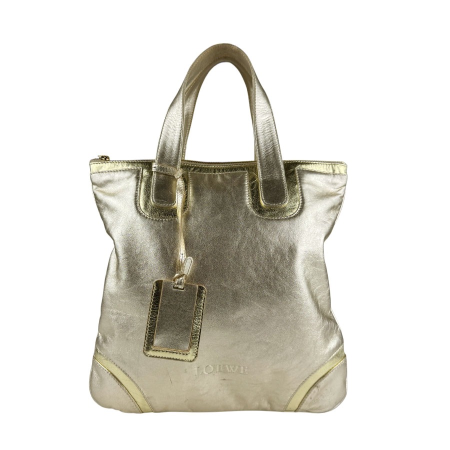 ロエベ LOEWE ハンドバッグ レザー ゴールド レディース z5671