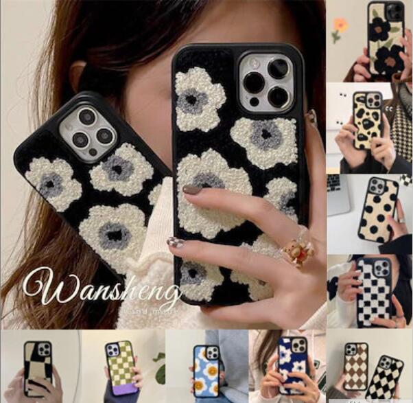 iPhone ケース冷淡風パイル花/iphone13 ケース/iphone ケース/11新型13pr