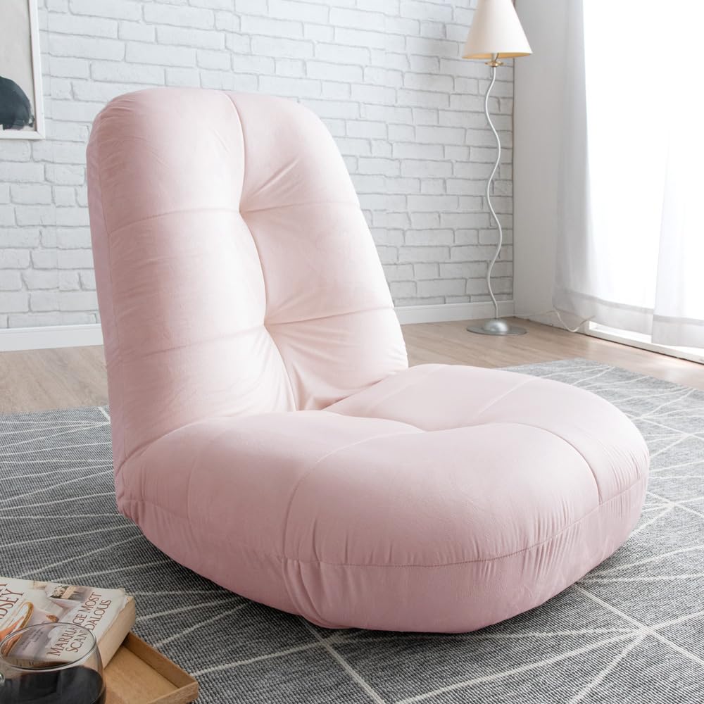 座椅子 あぐら座椅子 極厚座面 14段階 リクライニング 幅60cm へたりにくい ポケットコイル コンパクト 布地 グレージュ 15210040 01 AM 【50887】 7,149円