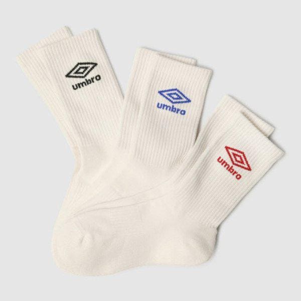 靴下 VQA UR123CSC11-IVY エッセンシャル クッション 3足組 クルー ソックス IVORY