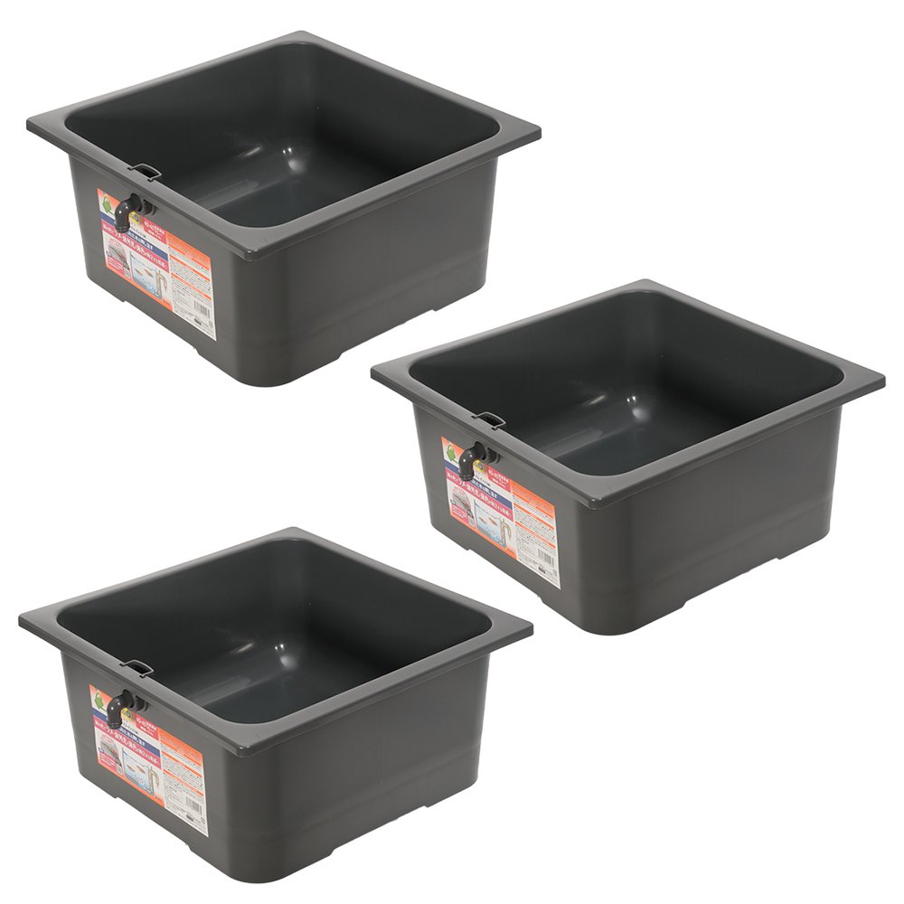 テトラ　じょうろでキレイメダカ鉢　４０X４０　色光育成グレーX３　めだか　水槽　鉢　屋外　水足しだけで水換え簡単　金魚鉢　ＣＲＣ10―11―06―00―00