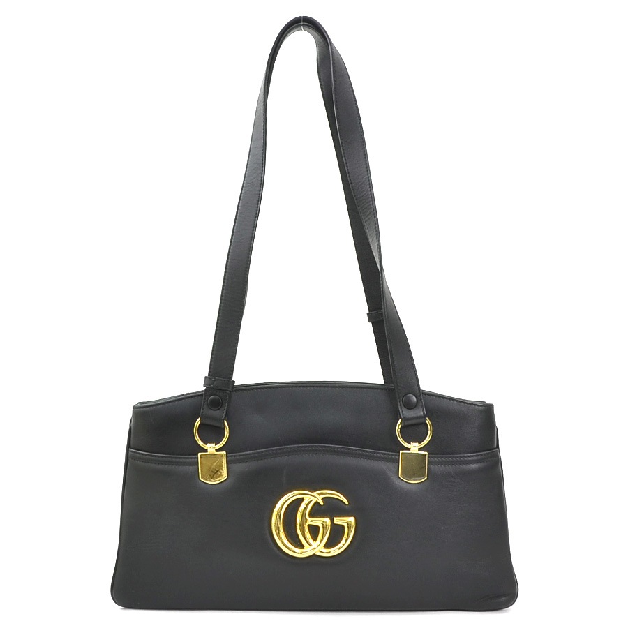 グッチ GUCCI ショルダーバッグ GGマーモント レザー ブラック ゴールド レディース 550130 e60771a 55,680円