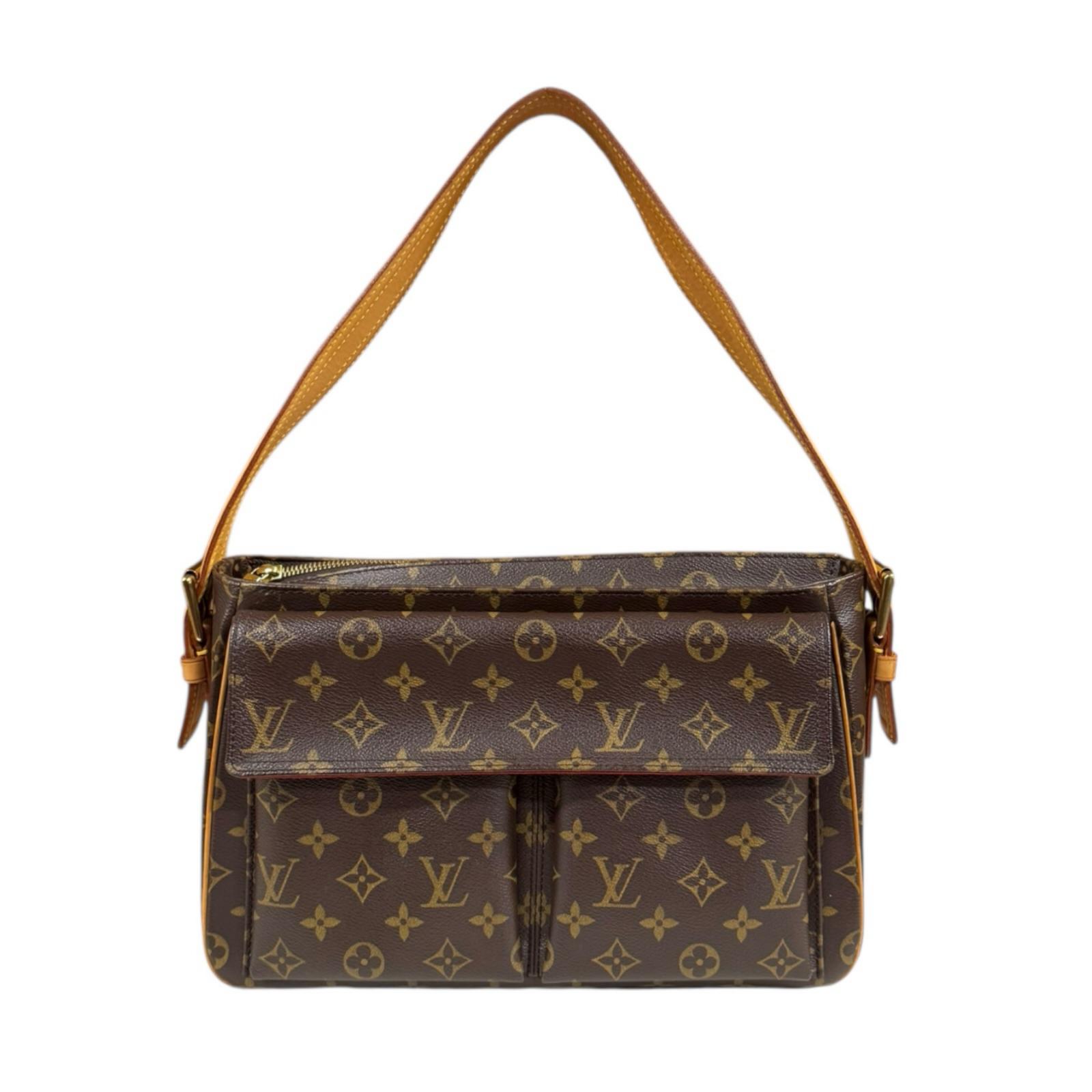 ルイヴィトン ヴィバシテGM モノグラム ショルダーバッグ モノグラムキャンバス M51163 ブラウン LOUIS VUITTON 中古