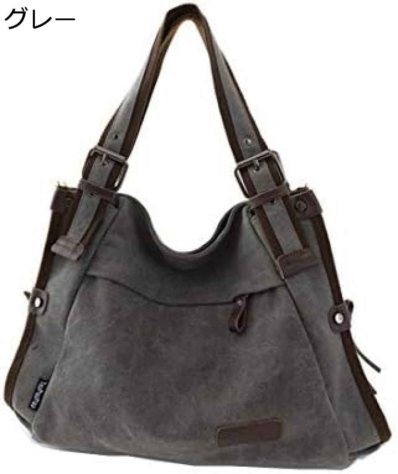 トートバッグ レディース キャンバス ハンドバッグ ショルダーバッグ 2way 女性用 斜めがけ 手提げ 大容量 撥水 カジュアル 通勤 通学 8色