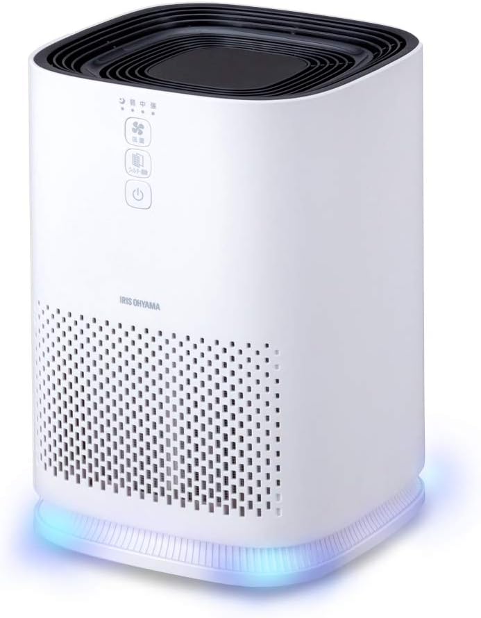 アイリスオーヤマ 空気清浄機 10畳 小型 消臭 除菌 脱臭 ホコリ 花粉 集じん PM2.5 ペット 静音 省エネ 軽量 タバコ アレルギー対策 コンパクト おやすみモード インテリア ナイトライト 7,776円