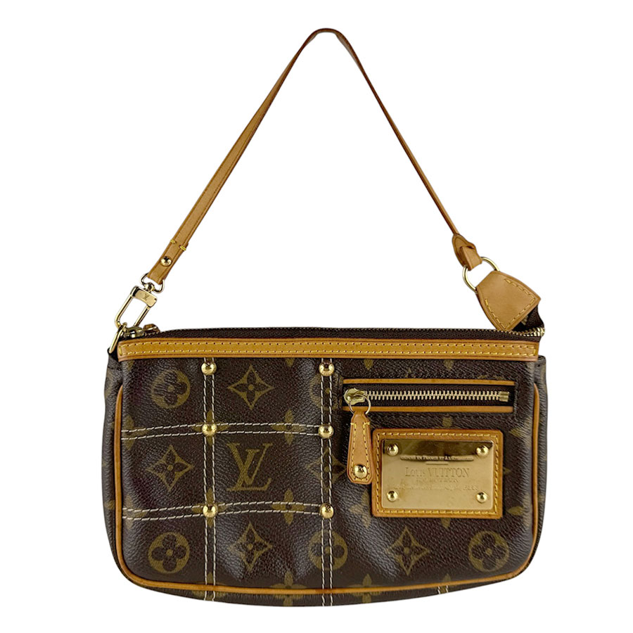 ルイ ヴィトン LOUIS VUITTON ハンドバッグ モノグラム リヴェット ポシェット アクセソワール/モノグラム リヴェット ブラウン レディース M40141 z9932