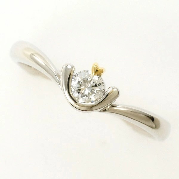 PT900 プラチナ リング 12号 ダイヤ 0.20 中古