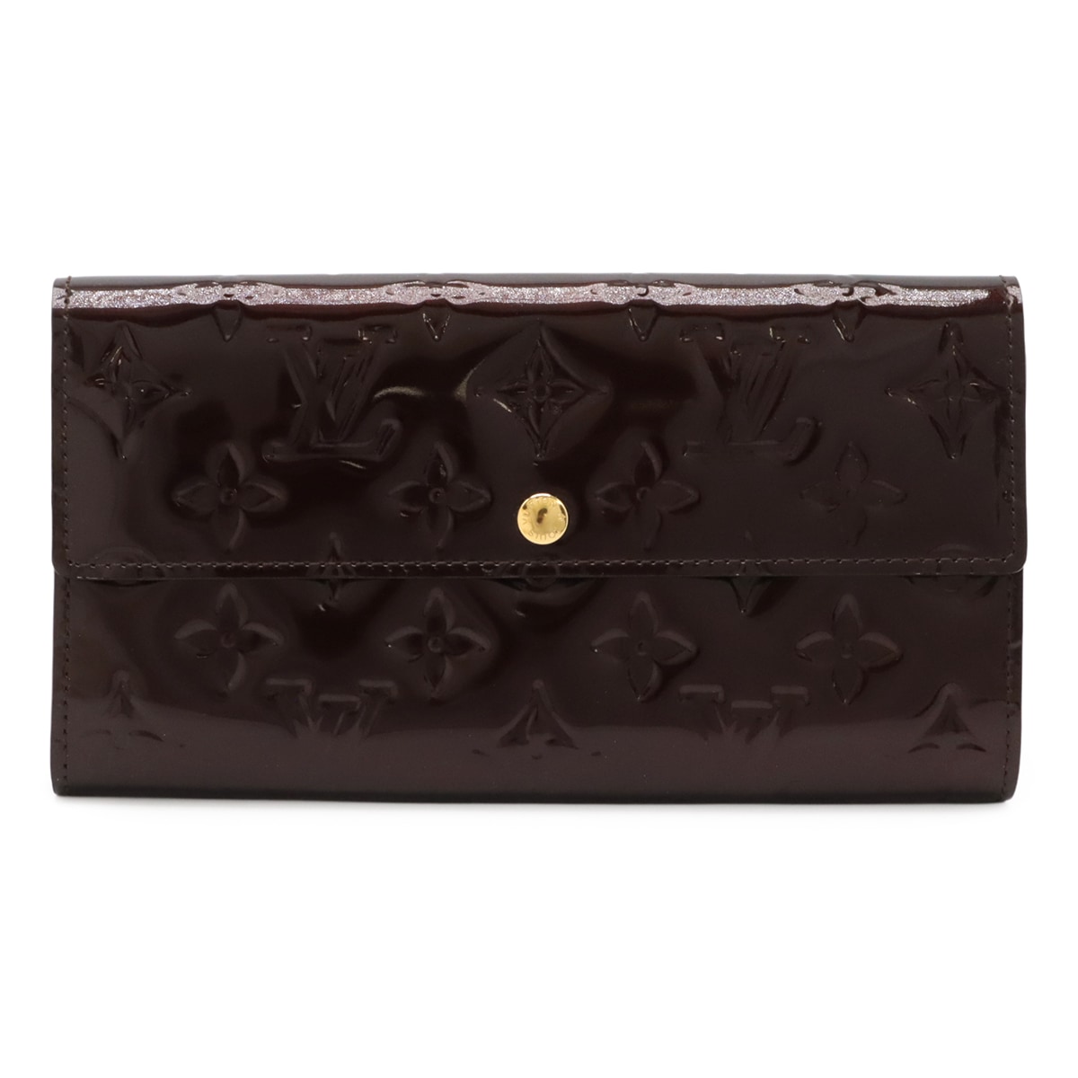 モノグラムヴェルニ ポルトフォイユ サラ 2つ折長財布 二つ折り長財布 エナメル パテントレザー アマラント M9352