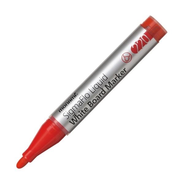 （まとめ） モナミ ホワイトボード用マーカーSigmaFlo Liquid 太字 赤 18414 1本 50セット