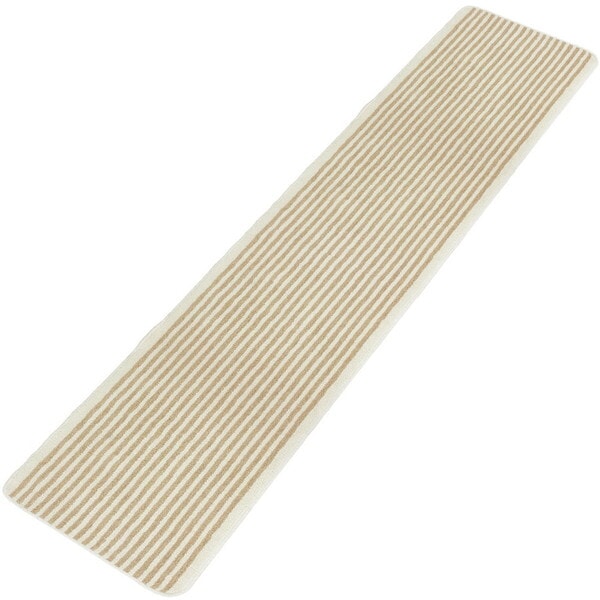 マルナカ 6460 日本製キッチンマット 黄麻ストライプ 50×240cm ナチュラル メーカー直送