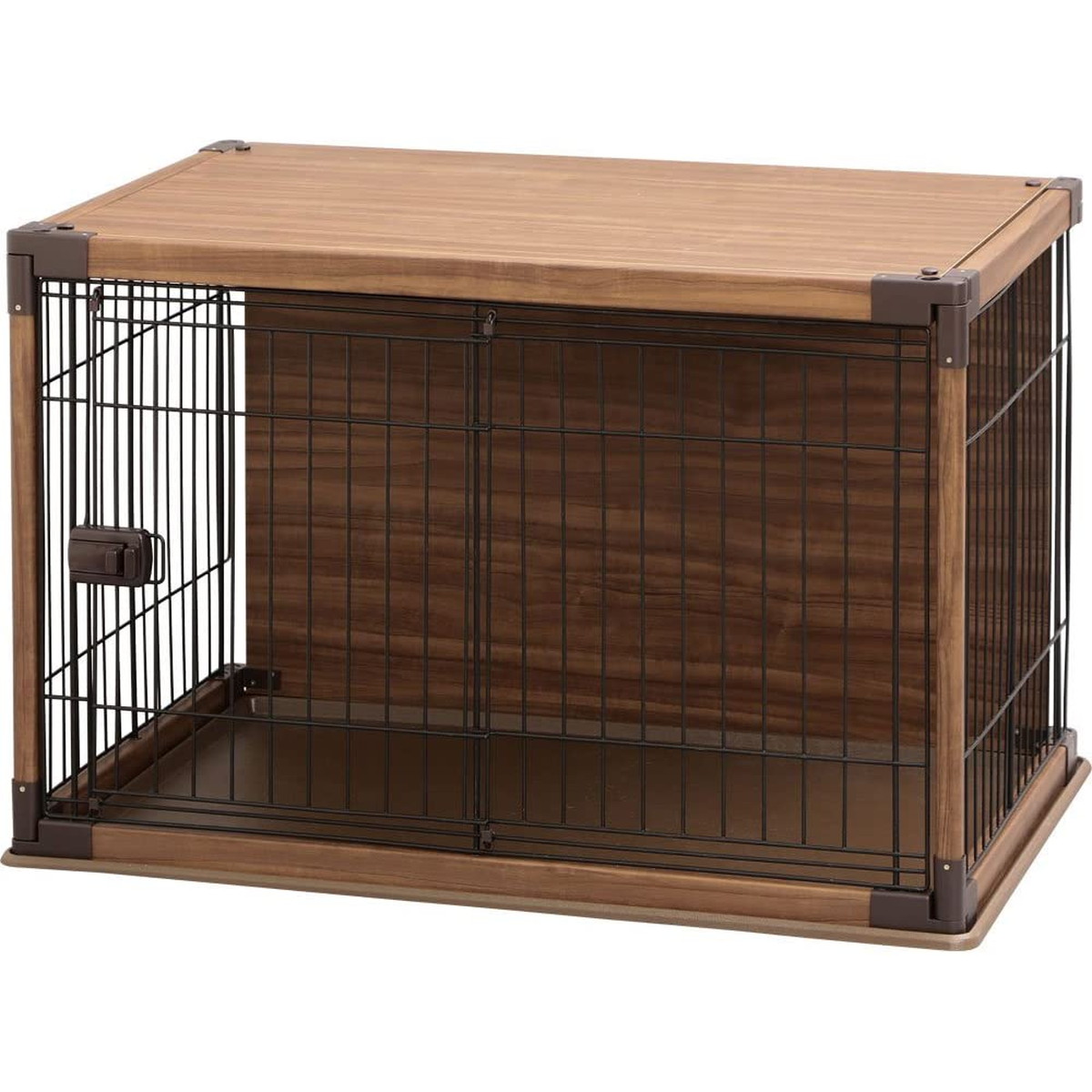 【I】【代引不可】アイリス インテリアウッディサークル PIWS-960 ダークブラウン ペット用 幅97.5×高63.5cm 犬舎【北海道沖縄離島不可】
