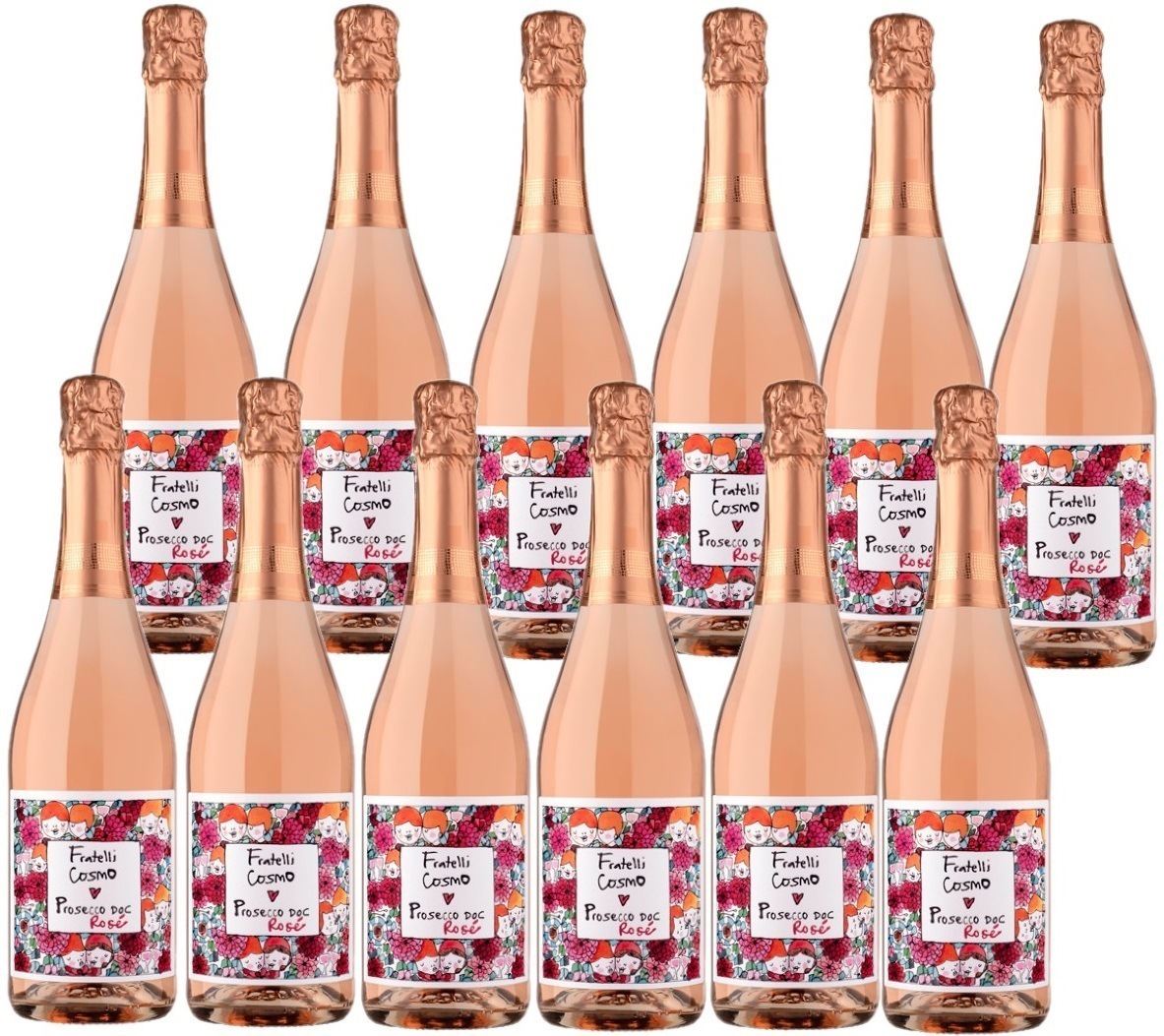 ベッレンダ"フラテッリ コスモ" プロセッコ ロゼ エクストラ ドライ 750ml12本[微発泡/ロゼ 辛口/イタリア]【本州(一部地域を除く)は送料無料】br