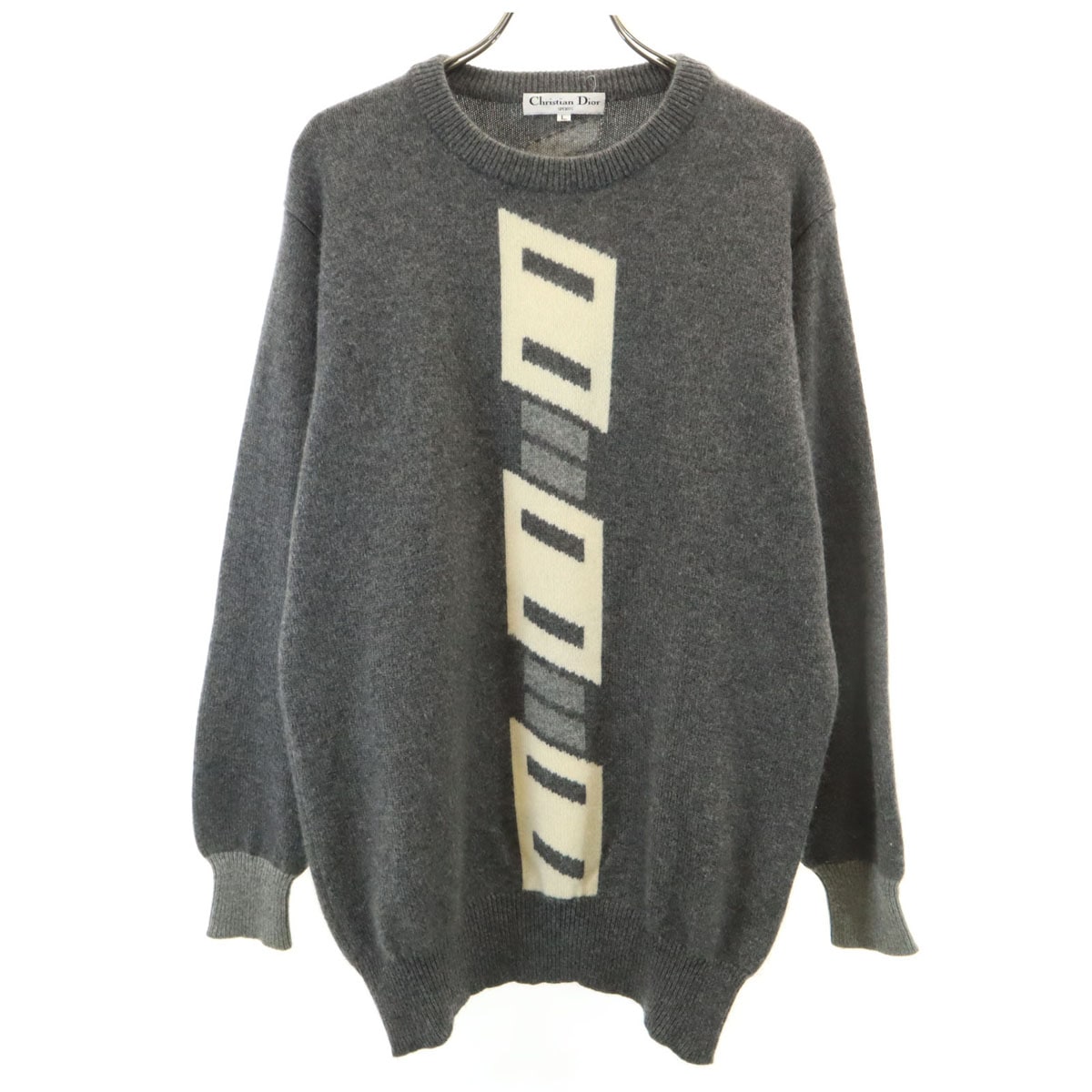 Christian Dior SPORTS クリスチャンディオールスポーツ 90s オールド 長袖 セーター L グレー ニット メンズ 古着