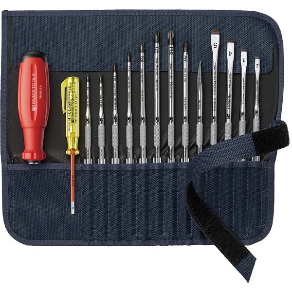 PB SWISS TOOLS ピービースイスツールズ 14本組 差替式ドライバーセット グレー 38222.GY