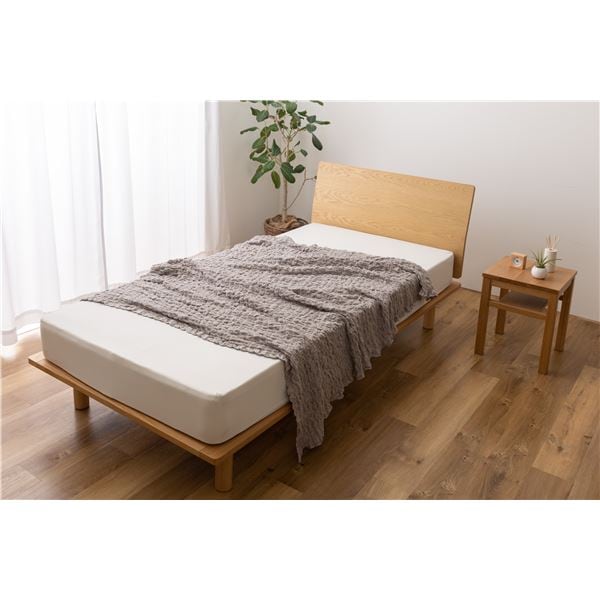 さらっと快適 天然素材 （綿シリーズ） くしゅくしゅタオルケット S（シングル） グレージュ