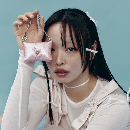 【HIGH CHEEKS】Heart Lock ナイロンパディング AirPods Case ふんわりケース「正規品」