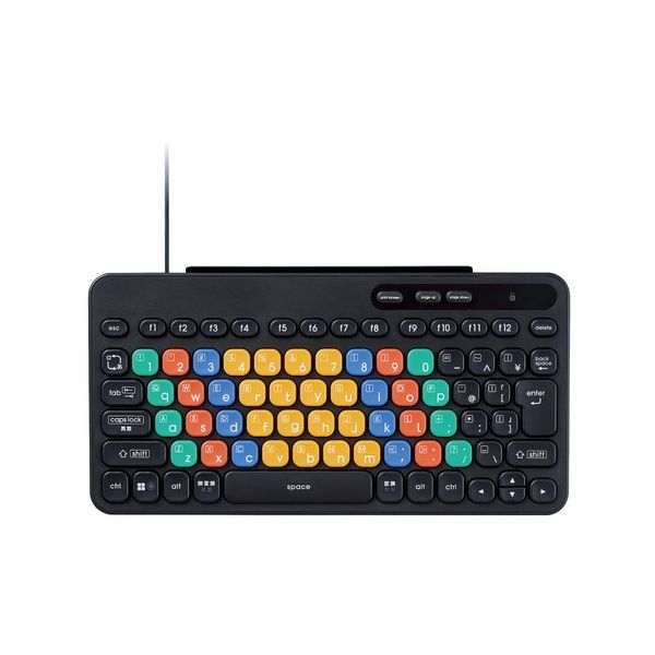 TK-FS10UMKBK ブラック [有線キーボード コンパクト カラー CapsLock機能無効化スイッチ] メーカー直送