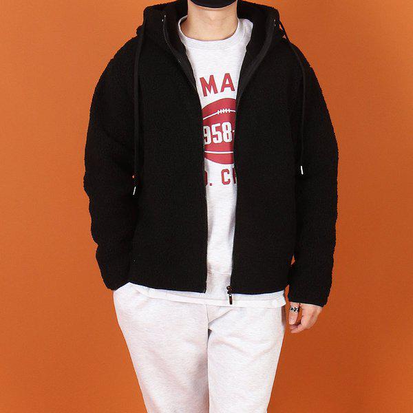 WNE メンズ ビッグサイズ メルシー フリース フード付きジャンパー