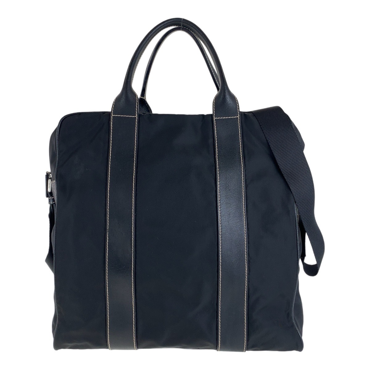 テスート 三角ロゴプレート ブラック 黒 シルバー金具 ナイロン トートバッグ ショルダーバッグ ビジネスバッグ レディース 410573