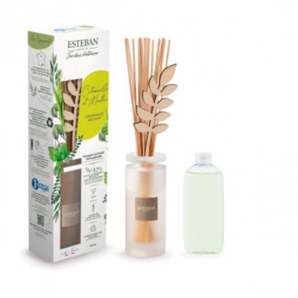 日本香堂 インテリアガーデン ナチュール レモングラス＆ミント ラタンブーケディフューザー 52551