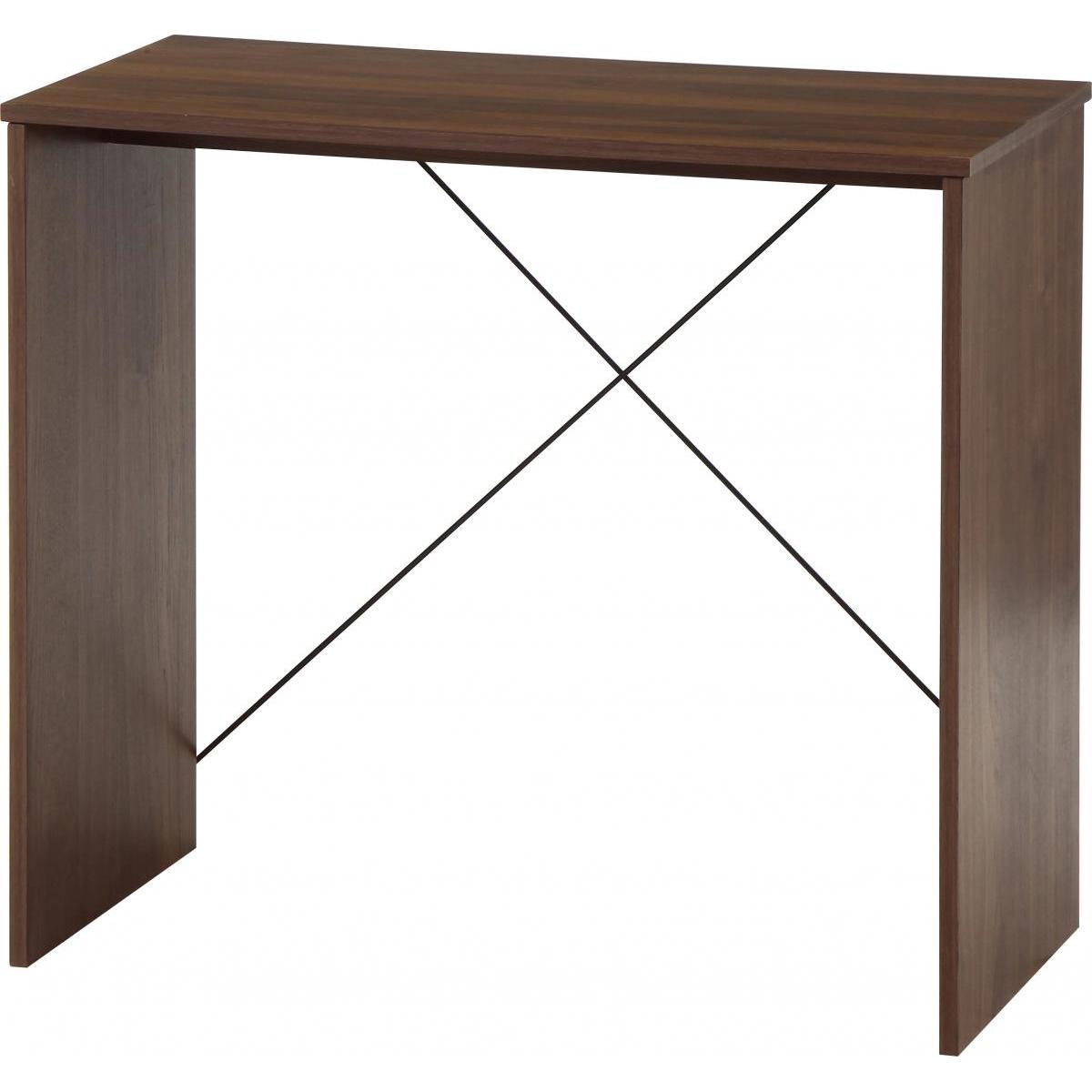 【I】不二貿易 EZBOワイヤーデスク ブラウン EZ-DK80　平机 フリーデスク 【北海道・沖縄・離島不可】【代引き不可】