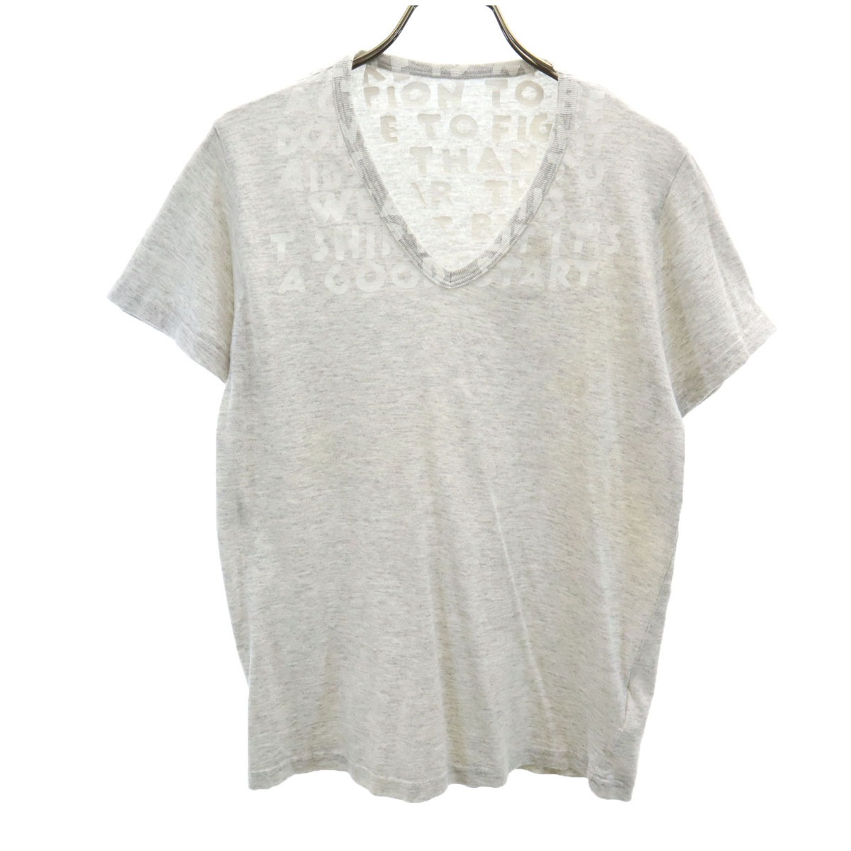 MARTIN MARGIELA マルタンマルジェラ 半袖 Vネック Tシャツ S グレー系 レディース 古着