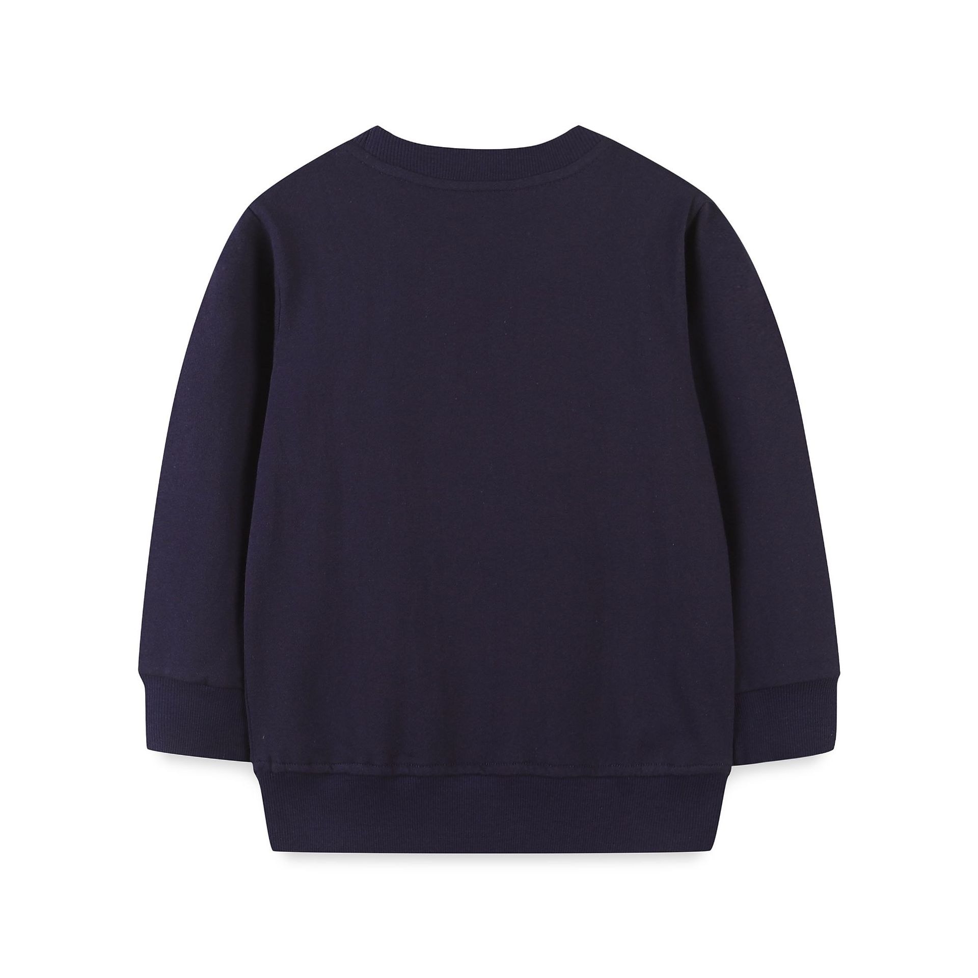 秋の欧米風男の子トレーナー子供用長袖プルオーバーサンタクロース刺繍入り子供用ラウンドネックスウェットシャツ