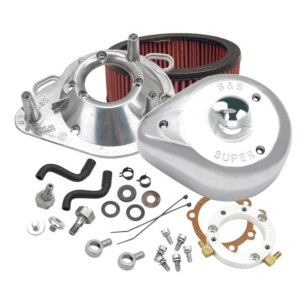 クラシックティアドロップ エアクリーナーキット クローム 17-0450