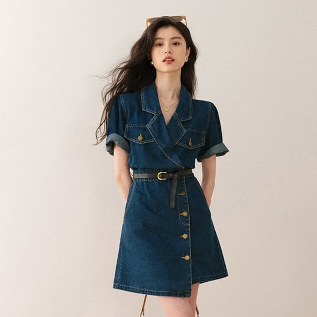 2024春夏デニムワンピース