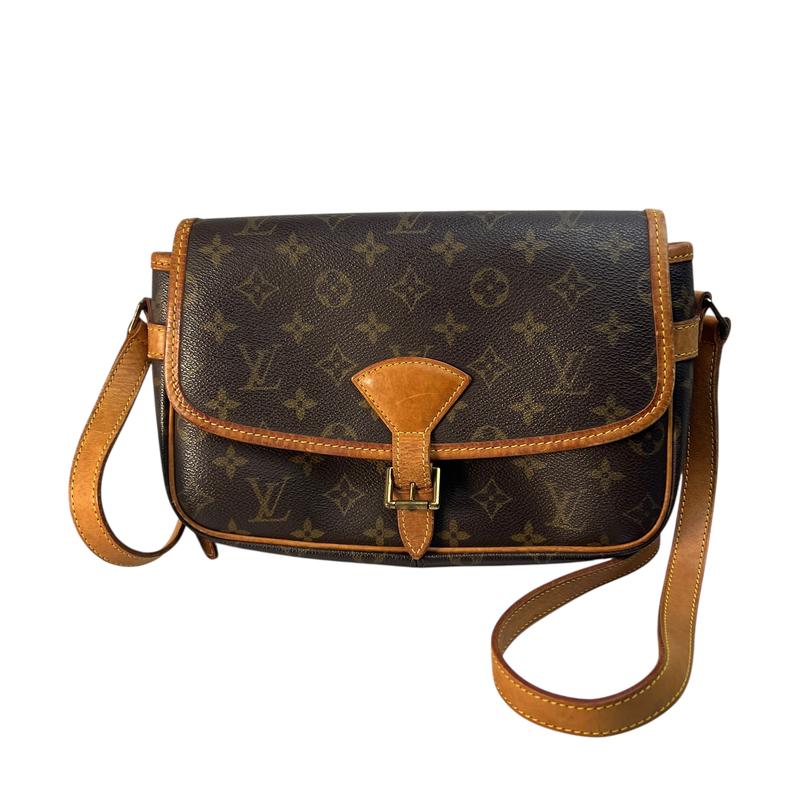 【最終処分SALE】LOUIS VUITTON ルイヴィトン モノグラム ソローニュ M42250 レザー ショルダーバッグ ブラウン A-11911