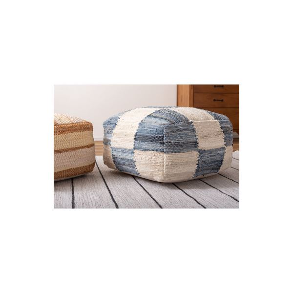 （まとめ） キューブスツール ブルー 完成品 [x2セット]