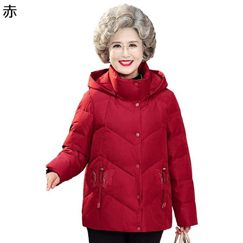 レディースレディース ダウンジャケット フード付き アヒル羽毛 刺繍 ウィンタージャケット ダウン入れ 長袖 軽い 極暖 撥水加工 アウトドア 用 日常 普段用 オシャレ シンプル 秋冬用