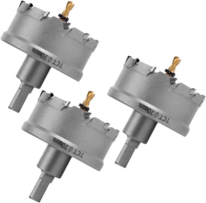 互換品現役電気工事士・大工推薦＆監修超硬 ステンレス ホールソー 穴あけ 電動ドリル ホルソー ホールカッター (70mm)