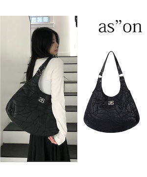 ason ショルダーバック　L ブラック AS ON ason ショルダーバッグ ブラック アズオン