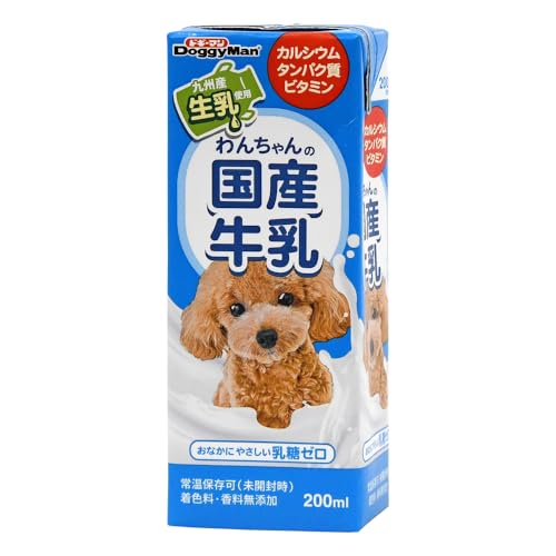 ドギーマン わんちゃんの国産牛乳 全犬種用 200ミリリットル (x 24) (ケース販売)