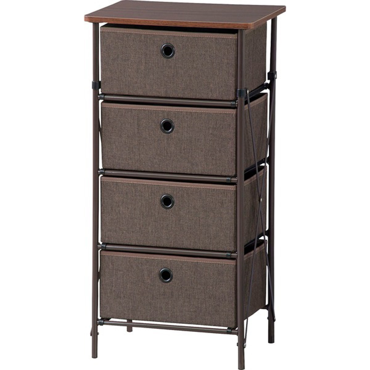 チェスト 4段 LFS-702BR LFS-702GY 組立 簡単 折りたたみ シンプル おしゃれ 片付け ナチュラル 北欧 たんす タンス 箪笥 収納 衣装ケース ブラウン 茶 グレー 灰 6,980円