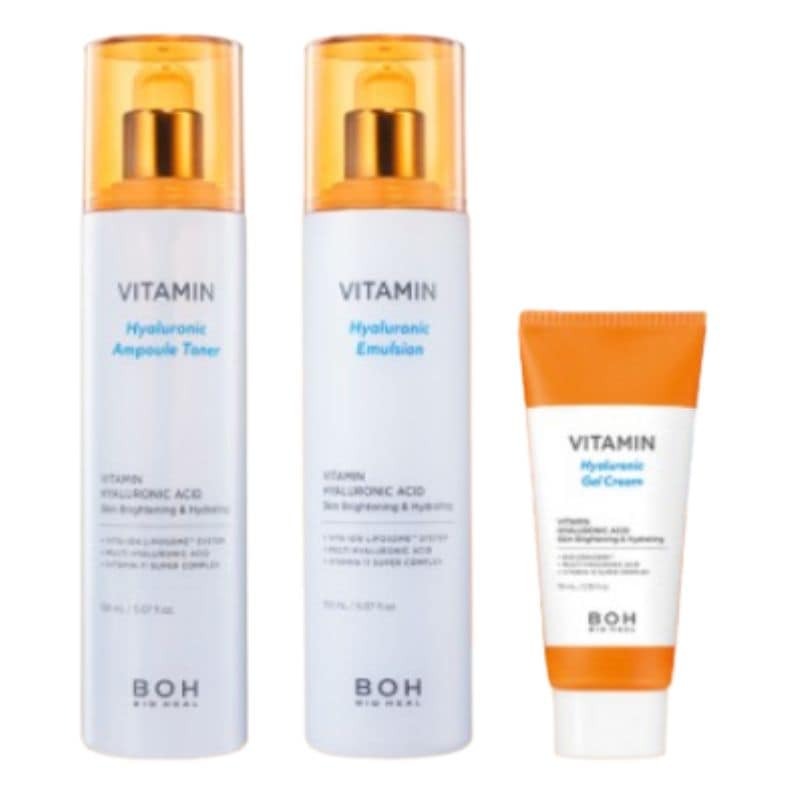 ビタミンヒアルロンとしてニックアンプルトナー＆エマルジョンセット(150ml + 150ml + ジェルクリーム30ml)