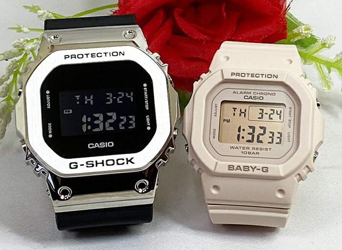 電池式 恋人たちのGショック ペアウオッチ G-SHOCK BABY-G カシオ 2本セット GM-5600-1JF BGD-565-4JF デジタル お揃い g-shock 人気 婚約　夫